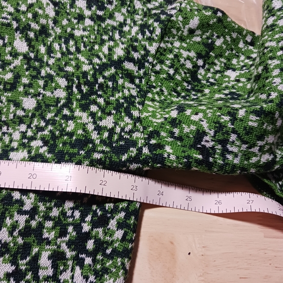 Anntian Jaqaurd Knit Cowl Neck 100% Wool Cropped Sweater One Size - Picture 7 of 8